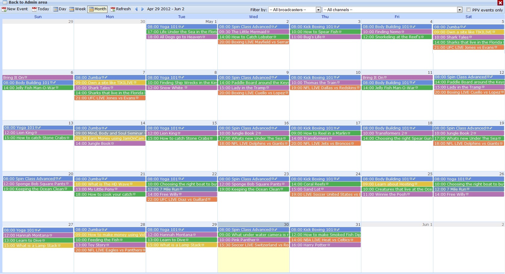 multiple month calendars